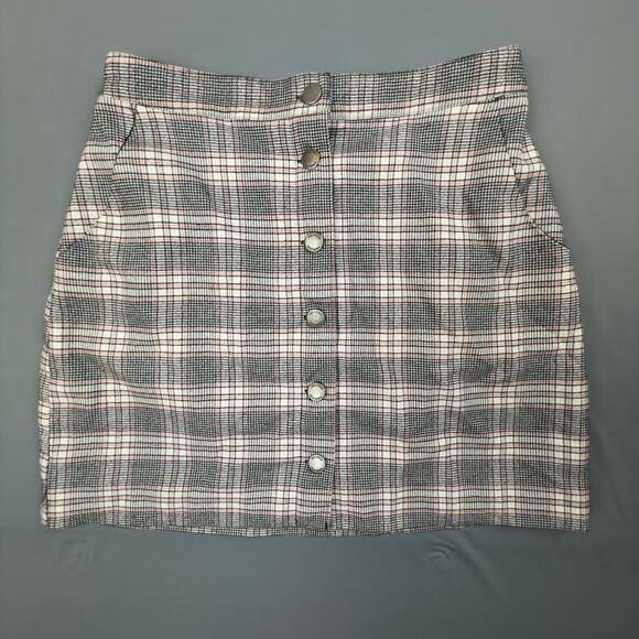 Hollister Ultra High Rise Plaid Mini Skirt Button Front Small - Picture 1 of 6
